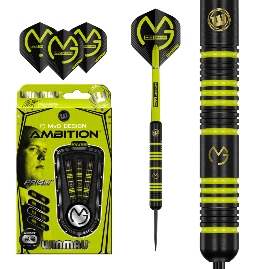 Winmau MvG Ambition Brass Darts – 22 grams, 24 grams – DARTSTORE INDIA