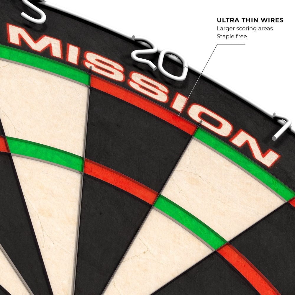 Mission Axis Dartboard - Tri Wire - Player Level Endurance Board