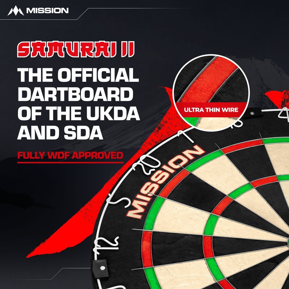 Mission Axis Dartboard - Tri Wire - Player Level Endurance Board