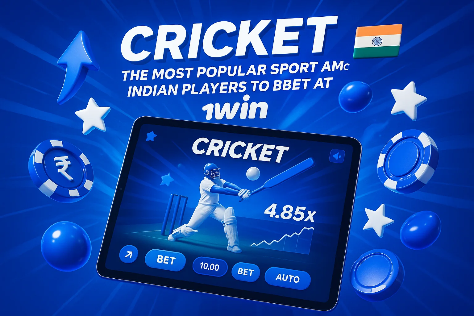 Cricket – The Most Popular Sport Among Indian Players to Bet at 1Win